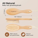 Keababies Cepillo de pelo de bebé (nogal, ovalado), color: nogal