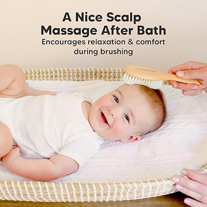 Keababies Cepillo de pelo de bebé (nogal, ovalado), color: nogal