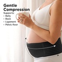 Keababies Cinturón de soporte para embarazadas Ease (Midnight Black), Talla: M/L / Color: Midnight Black