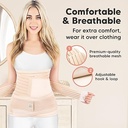 Keababies Cinturón de soporte para la recuperación posparto Revive 3 en 1 (marfil clásico), talla: M/L / estilo: marfil clásico