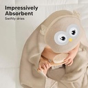 Keababies Cuddle Toalla con capucha de bambú orgánico para bebé (búho), Estilo: Búho