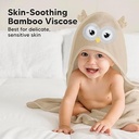 Keababies Cuddle Toalla con capucha de bambú orgánico para bebé (búho), Estilo: Búho