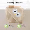 Keababies Cuddle Toalla con capucha de bambú orgánico para bebé (búho), Estilo: Búho