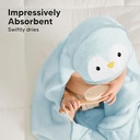Keababies Cuddle Toalla con capucha de bambú orgánico para bebé (pingüino), Estilo: Pingüino