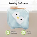 Keababies Cuddle Toalla con capucha de bambú orgánico para bebé (pingüino), Estilo: Pingüino