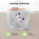 Keababies Cuddle Toalla con capucha de bambú orgánico para bebé (sello), color: sello