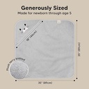 Keababies Cuddle Toalla con capucha de bambú orgánico para bebé (sello), color: sello