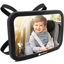 Keababies Espejo de la silla de coche para bebés (grande, negro mate), tamaño: grande / estilo: negro mate