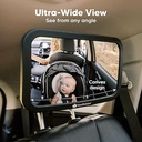 Keababies Espejo de la silla de coche para bebés (grande, negro mate), tamaño: grande / estilo: negro mate
