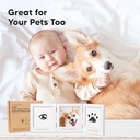 Keababies Fond Clean Touch Inkless Hand And Footprint Frame (Blanco/Dorado), Color: Blanco/Dorado