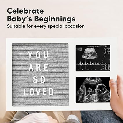 Keababies Marco de fotos sincero con cartulina de fieltro (blanco alpino), color: blanco alpino