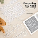 Keababies Marco de fotos sincero con cartulina de fieltro (blanco alpino), color: blanco alpino