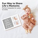 Keababies Marco de fotos sincero con cartulina de fieltro (blanco alpino), color: blanco alpino