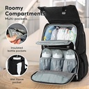 Keababies Mochila de pañales Explorer (Trendy Black), Color: Trendy Black