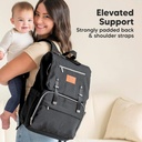 Keababies Mochila de pañales Explorer (Trendy Black), Color: Trendy Black