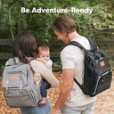 Keababies Mochila de pañales Explorer (Trendy Black), Color: Trendy Black