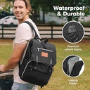 Keababies Mochila de pañales Explorer (Trendy Black), Color: Trendy Black