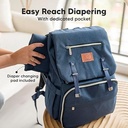 Keababies Mochila de pañales Explorer (Trendy Black), Color: Trendy Black