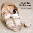 Keababies Mochila de pañales Play (Latte), Color: Latte