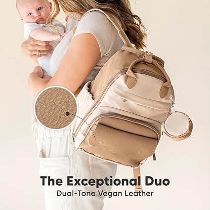 Keababies Mochila de pañales Play (Latte), Color: Latte