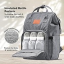 Keababies Mochila de pañales original (gris clásico), color: gris clásico