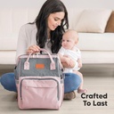 Keababies Mochila de pañales original (gris rosa), color: gris rosa