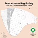Keababies Paquete de 3 envolturas Soothe Swaddle (nórdico), tamaño: OS 0-3M / color: nórdico