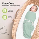 Keababies Paquete de 3 envolturas Soothe Swaddle (salvia), tamaño: OS 0-3M / color: salvia