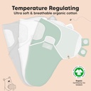 Keababies Paquete de 3 envolturas Soothe Swaddle (salvia), tamaño: OS 0-3M / color: salvia