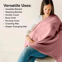 Keababies Paquete de 4 Mantas de muselina Lumi (corales), color: corales