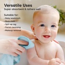 Keababies Paquete de 6 Toallitas Deluxe para Bebé (Azul Bravo), Color: Azul Bravo