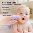 Keababies Paquete de 6 Toallitas Deluxe para Bebé (Lila Suave), Color: Lila Suave
