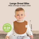 Keababies Paquete de 8 baberos Urban Drool (terracota), color: terracota