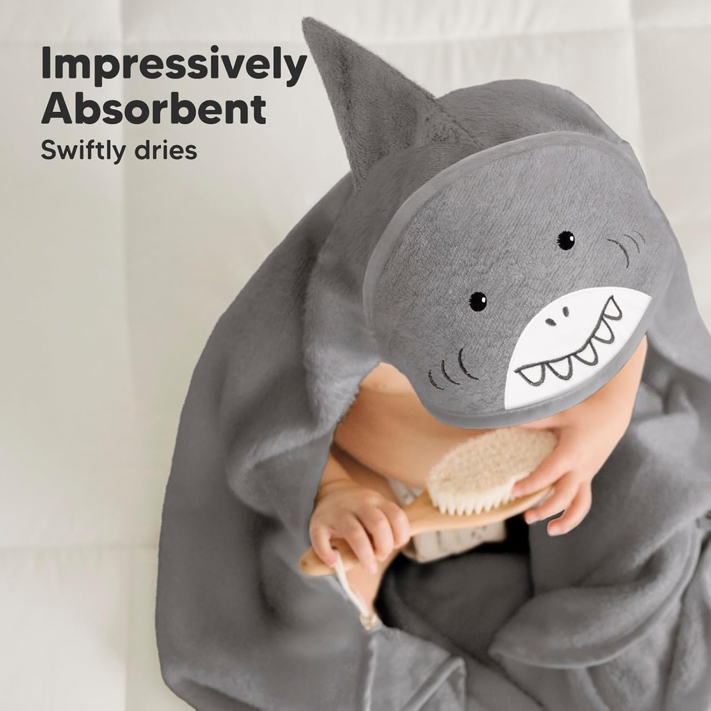 Keababies Toalla con capucha Cuddle Baby (tiburón), Estilo: Shark