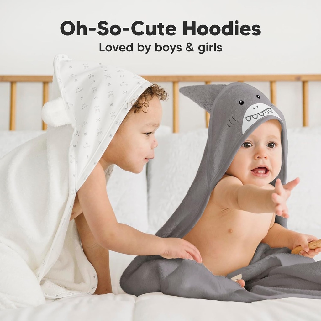 Keababies Toalla con capucha Cuddle Baby (tiburón), Estilo: Shark