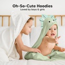 Keababies Toalla con capucha para bebé Cuddle (Triceratops), color: Triceratops