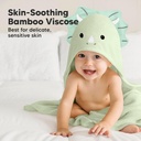 Keababies Toalla con capucha para bebé Cuddle (Triceratops), color: Triceratops