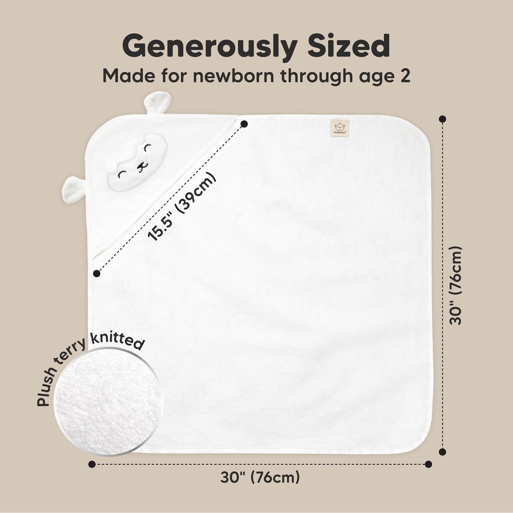 Keababies Toalla con capucha para bebé Cuddle (cordero, pequeña), tamaño: pequeña / color: cordero