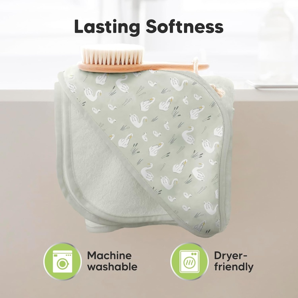 Keababies Toalla con capucha para bebé Luxe (Serenity), estilo: Serenity