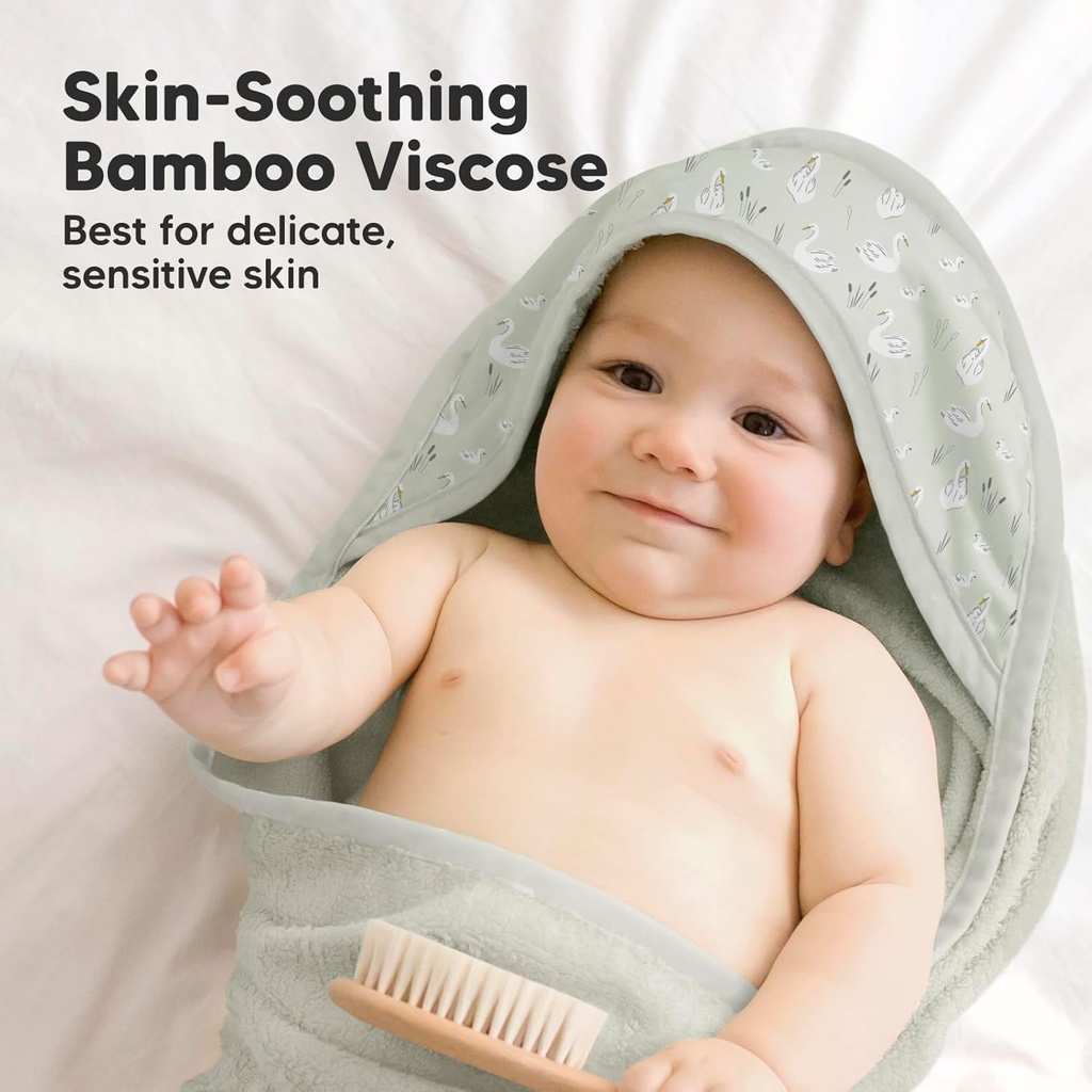 Keababies Toalla con capucha para bebé Luxe (Serenity), estilo: Serenity