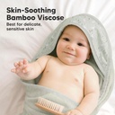 Keababies Toalla con capucha para bebé Luxe (Serenity), estilo: Serenity