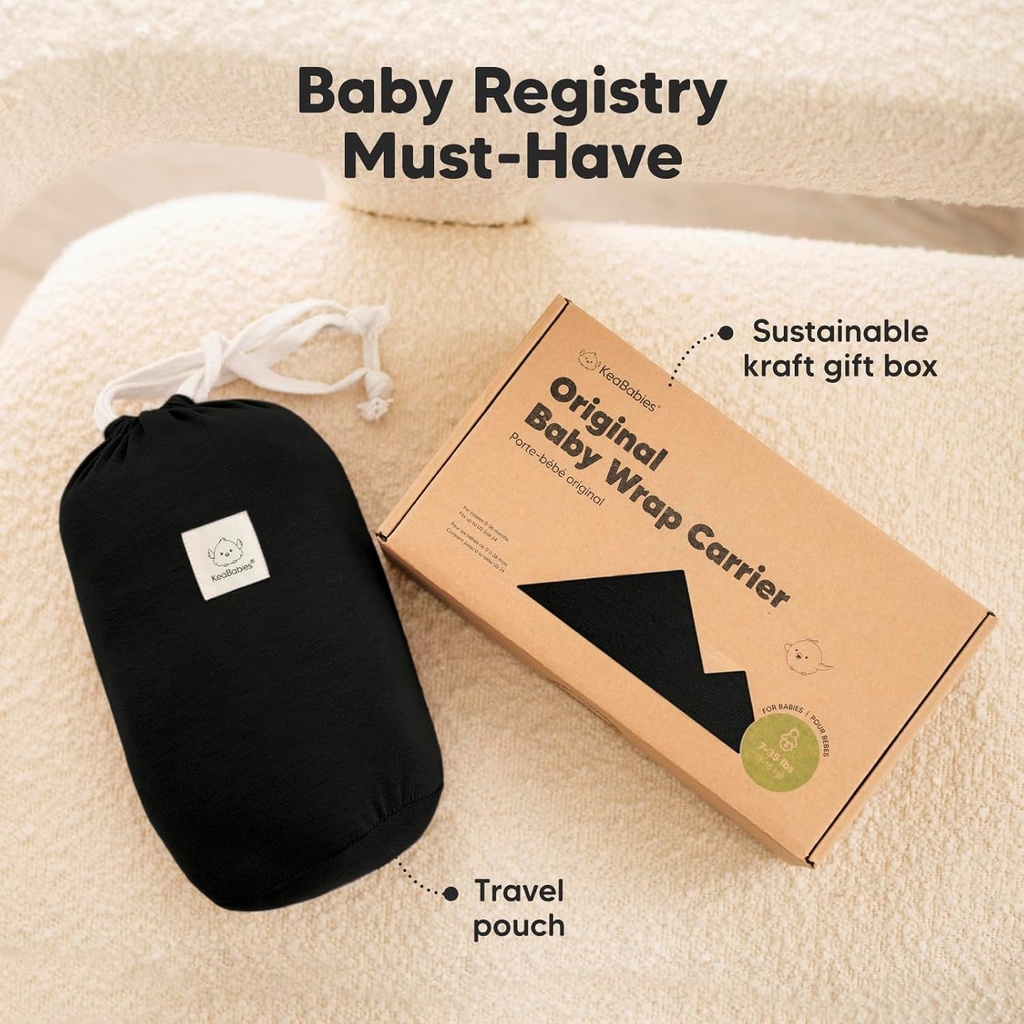 Keababies Wrap Original (Trendy Black), Color: Trendy Black