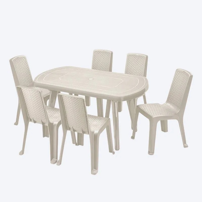 MESA LOTUS OVALADA CREMA 55X32