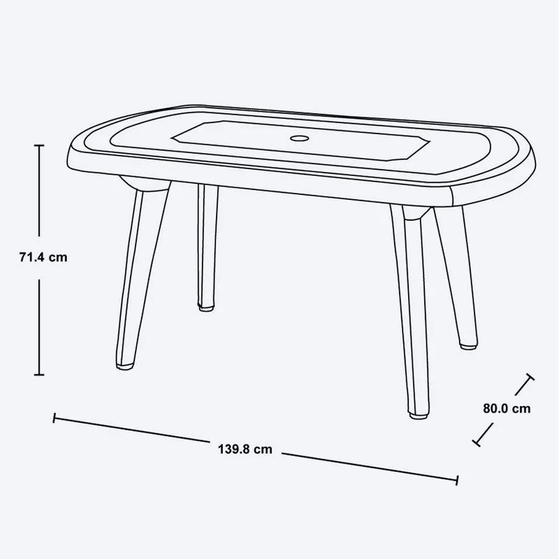MESA LOTUS OVALADA CREMA 55X32