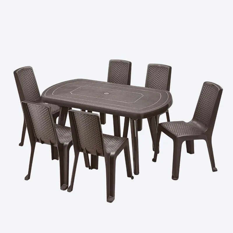 MESA LOTUS OVALADA MARRON  55X32