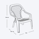 SILLA PLAYERA CREMA