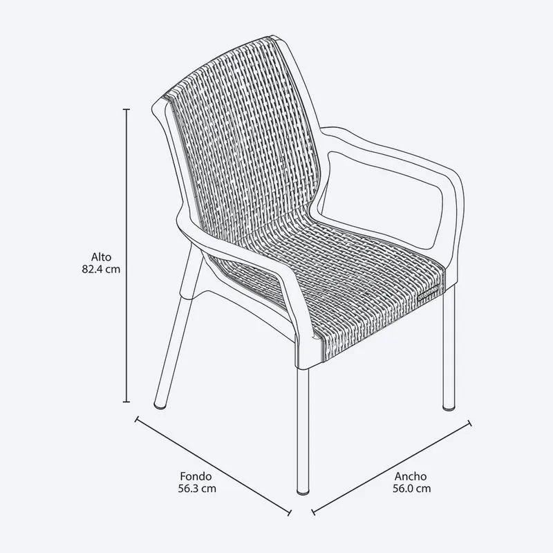 SILLA SHIA CON BRAZO MOCA