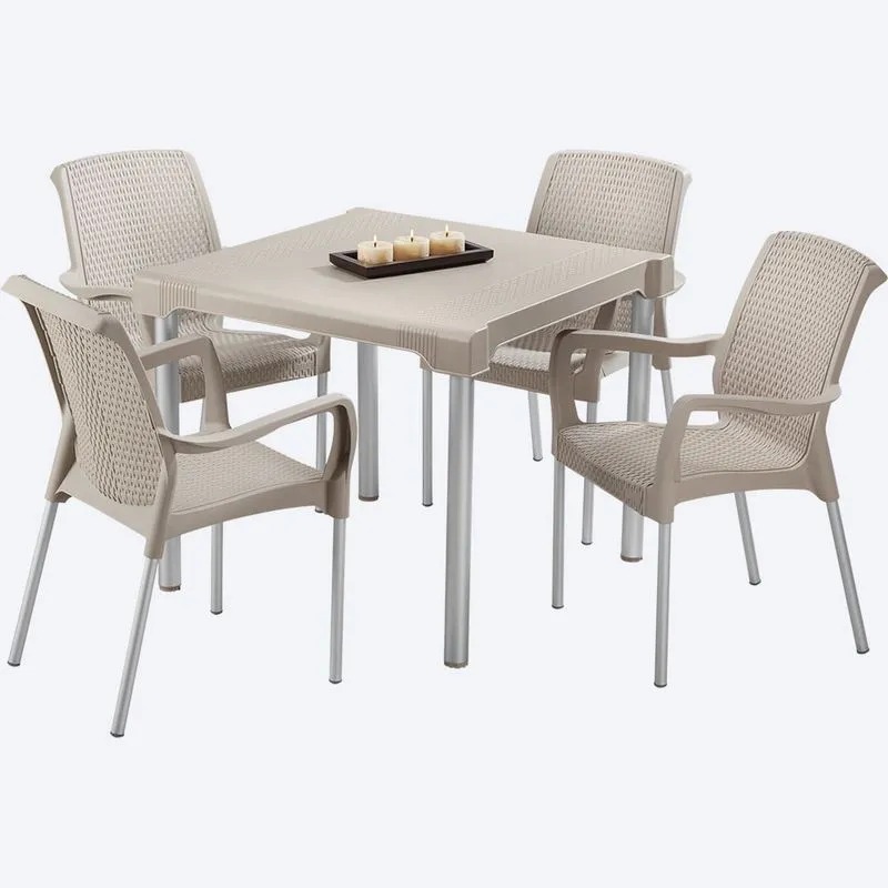 SILLA SHIA CON BRAZO TAUPE