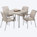 SILLA SHIA CON BRAZO TAUPE