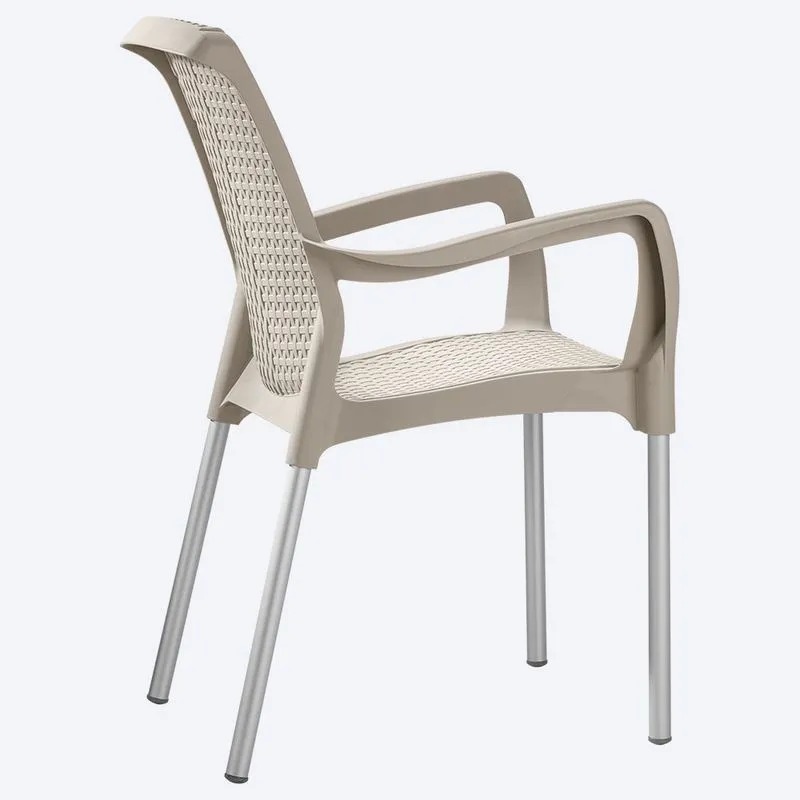 SILLA SHIA CON BRAZO TAUPE